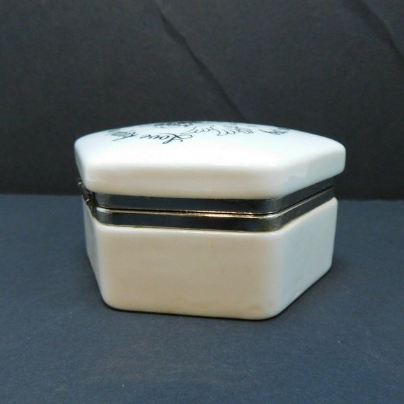 Wedding Keepsake Hinged Box Vintage Porcelain Designer Collection WWA 1976 Japan - Picture 4 of 10